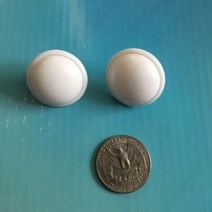 Three pairs of vintage costume jewelry earrings